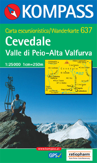 Wandelkaart 637 Cevedale-Valle di Peio-Alta Valfurva | Kompass |