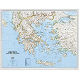 Wandkaart - landkaart Greece - Griekenland |  National Geographic plano geplastificeerd | 