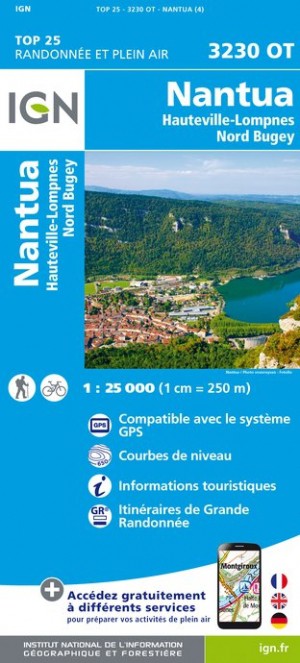 Online bestellen: Wandelkaart - Topografische kaart 3230OT Nantua - Hauteville-Lompnes - Nord Bugey | IGN - Institut Géographique National