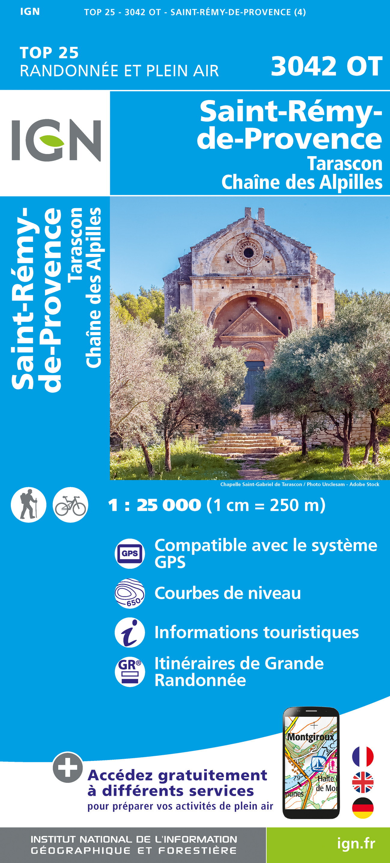 Online bestellen: Wandelkaart - Topografische kaart 3042OT Saint-Rémy-de-Provence | IGN - Institut Géographique National