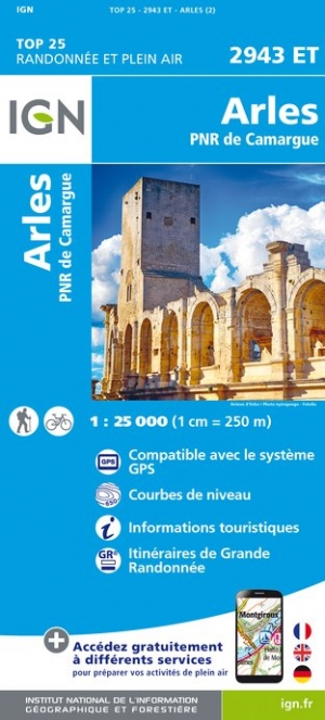 Online bestellen: Wandelkaart - Topografische kaart 2943ET Arles | IGN - Institut Géographique National