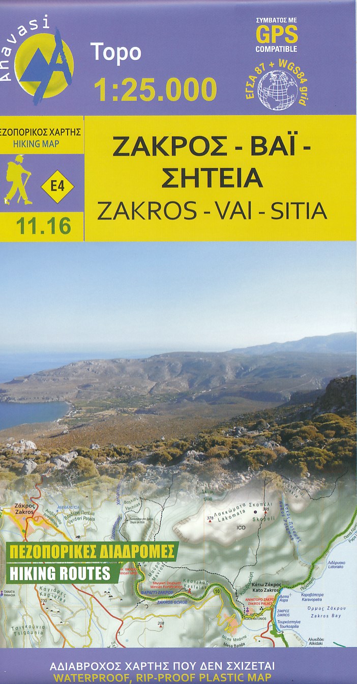 Online bestellen: Wandelkaart 11.16 Zakros - Vai - Kreta | Anavasi