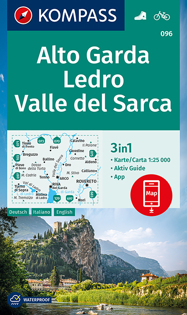 Online bestellen: Wandelkaart 096 Alto Garda - Ledro - Val di Sarca | Kompass