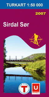 Wandelkaart 2702 Sirdal Sør - zuid ,  topografische kaart - turkart Noorwegen | Statens - Ugland IT | 