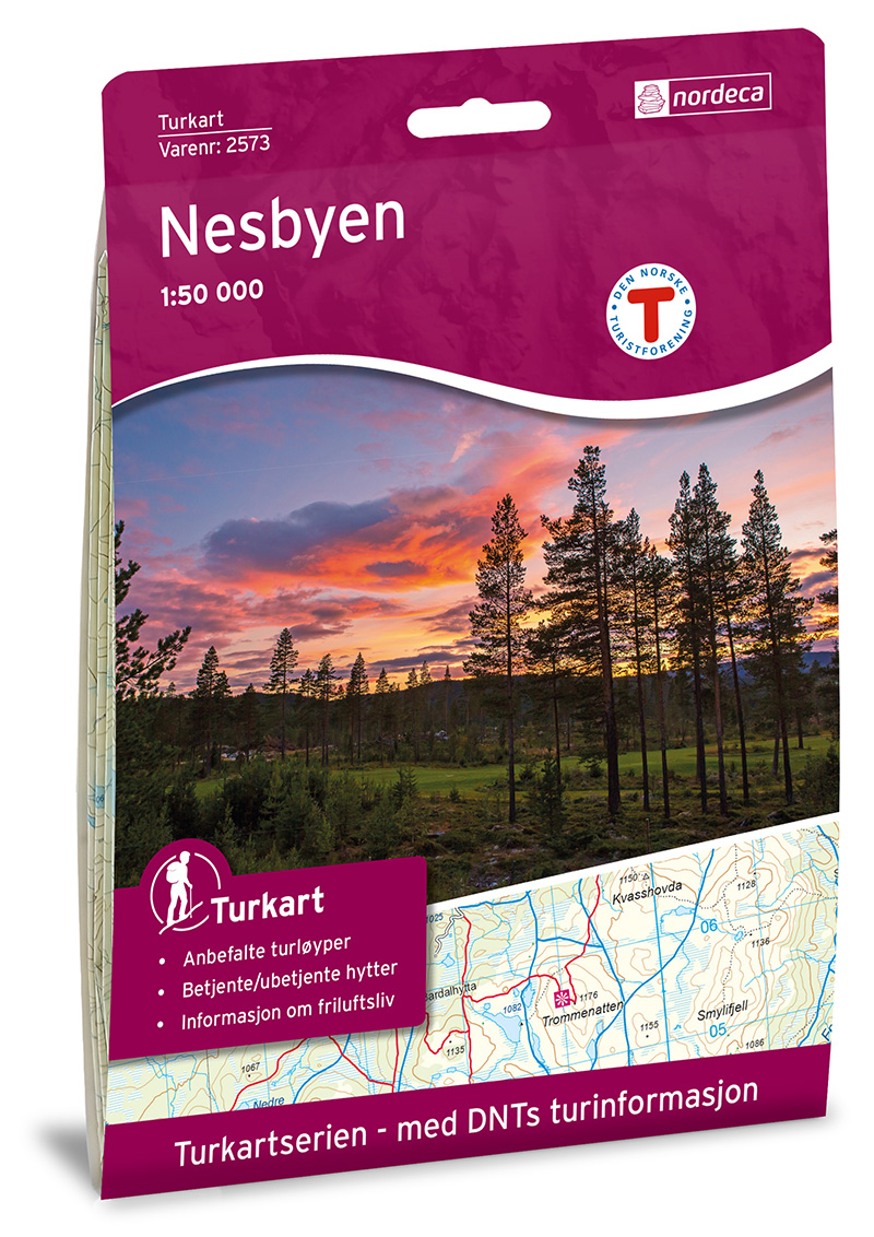 Online bestellen: Wandelkaart 2573 Turkart Nesbyen | Nordeca