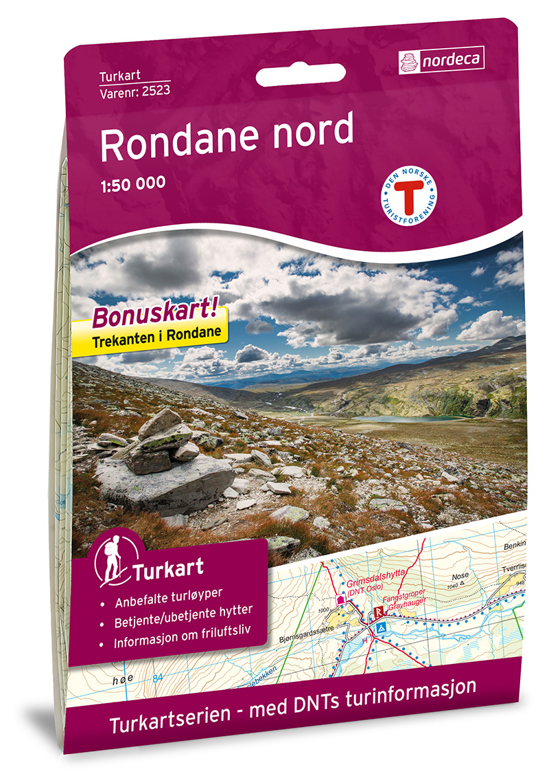 Online bestellen: Wandelkaart 2523 Turkart Rondane Nord | Nordeca
