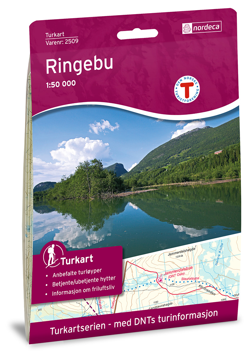 Online bestellen: Wandelkaart 2509 Turkart Ringebu | Nordeca