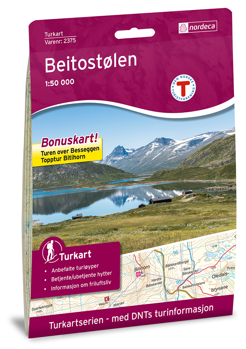Online bestellen: Wandelkaart 2375 Turkart Beitostølen | Nordeca