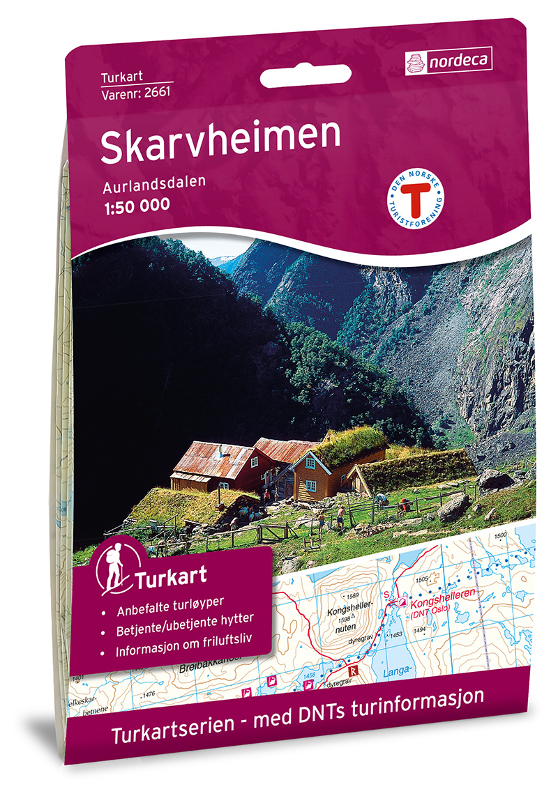 Online bestellen: Wandelkaart 2661 Turkart Skarvheimen | Nordeca