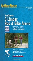 Fietskaart Radkarte 3 Länder Rad &amp; Bike Arena (Zwitserland - Oostenrijk - Italië) EVR | Bik | 