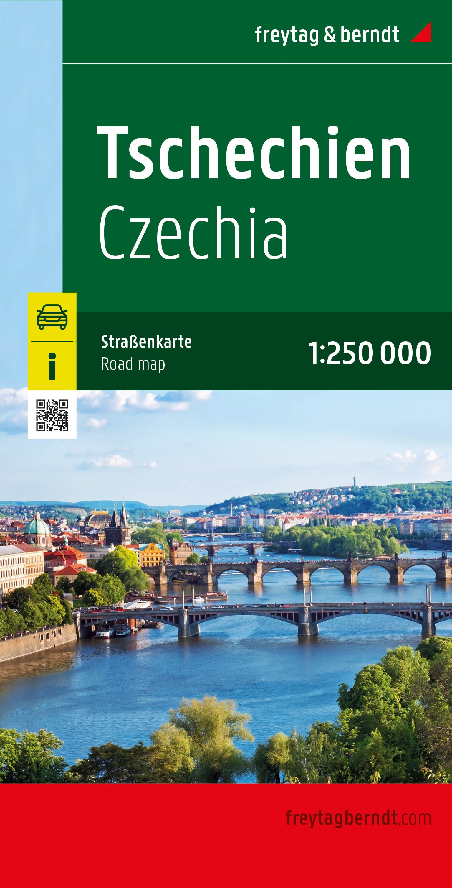 Online bestellen: Wegenkaart - landkaart Tsjechië - Tschechische Republik | Freytag & Berndt