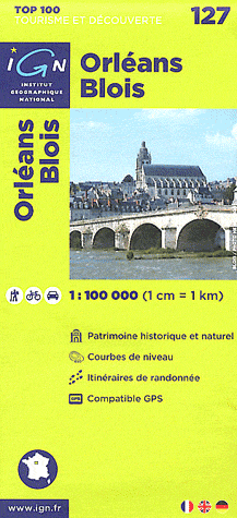 Wegenkaart - Landkaart 127 fietskaart Orleans - Blois | IGN |