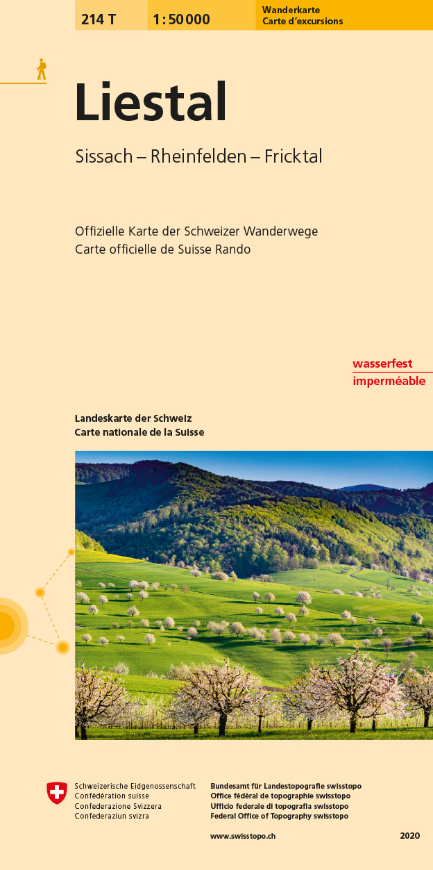 Online bestellen: Wandelkaart 214T Liestal | Swisstopo