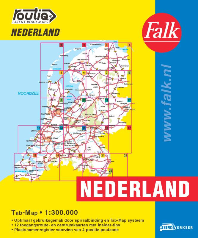 Online bestellen: Wegenatlas Routiq autokaart Nederland Tab Map | Falk