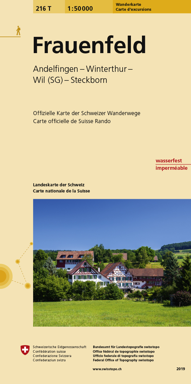 Online bestellen: Wandelkaart 216T Frauenfeld | Swisstopo