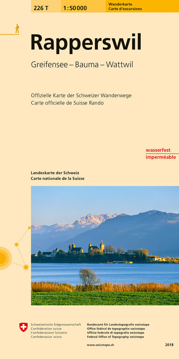 Online bestellen: Wandelkaart 226T Rapperswil | Swisstopo