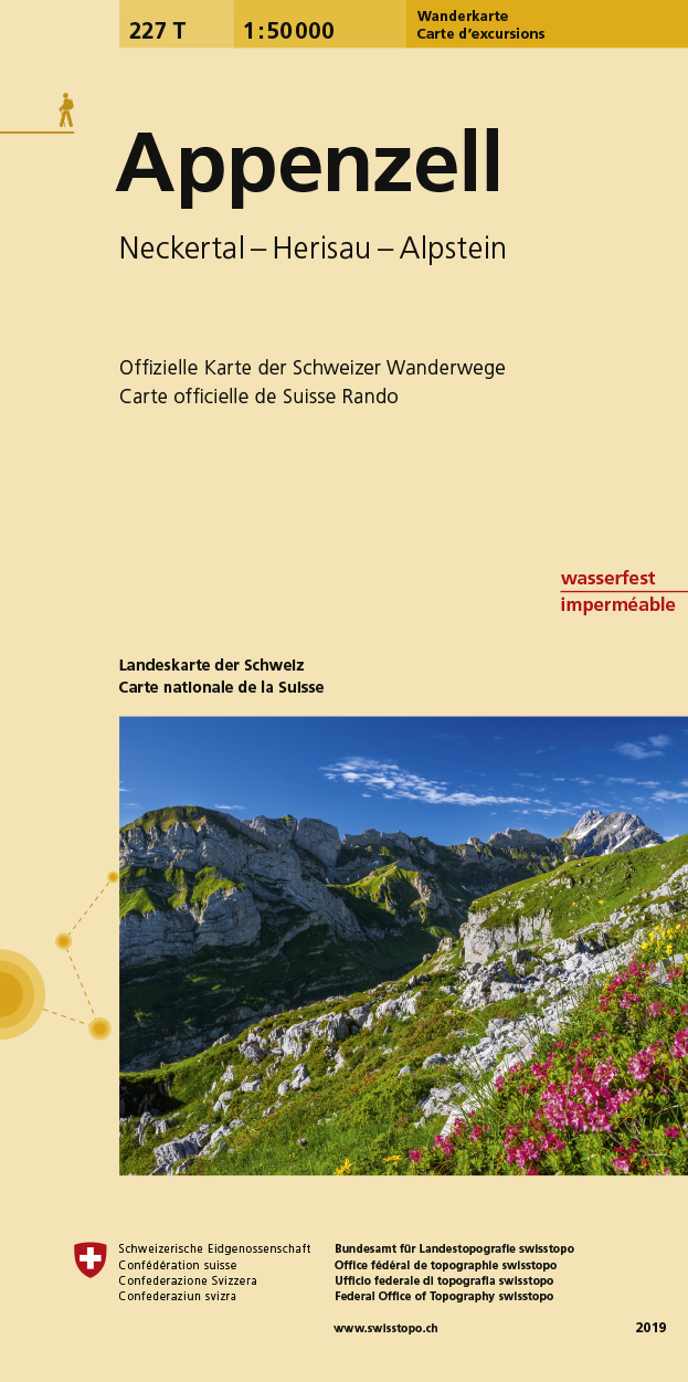 Online bestellen: Wandelkaart 227T Appenzell | Swisstopo