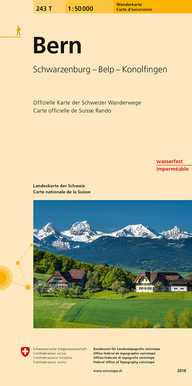 Online bestellen: Wandelkaart 243T Bern | Swisstopo
