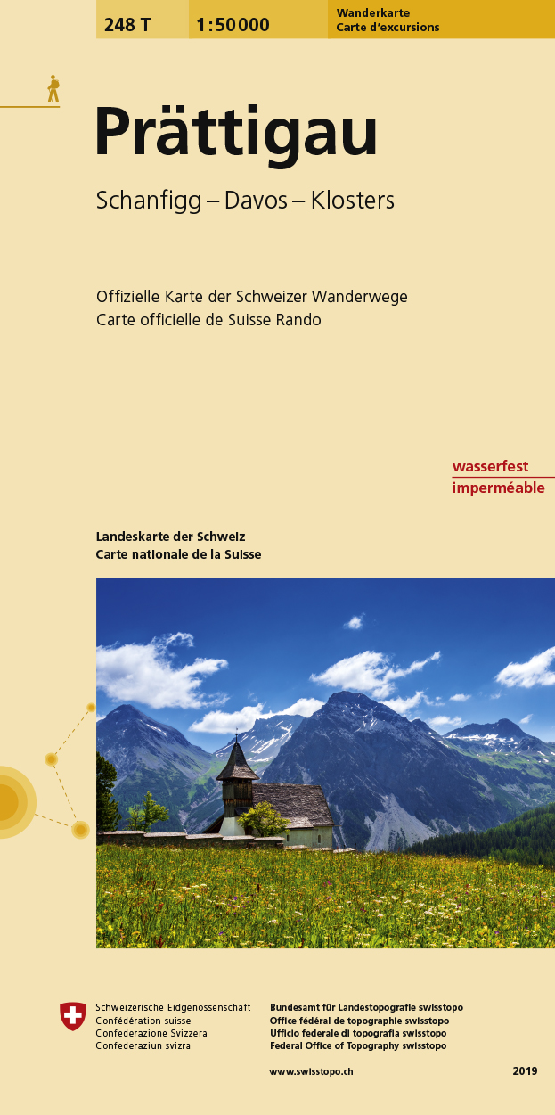 Online bestellen: Wandelkaart 248T Prattigau | Swisstopo