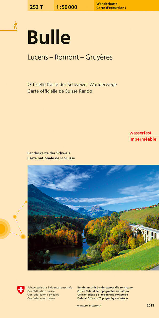 Online bestellen: Wandelkaart 252T Bulle | Swisstopo