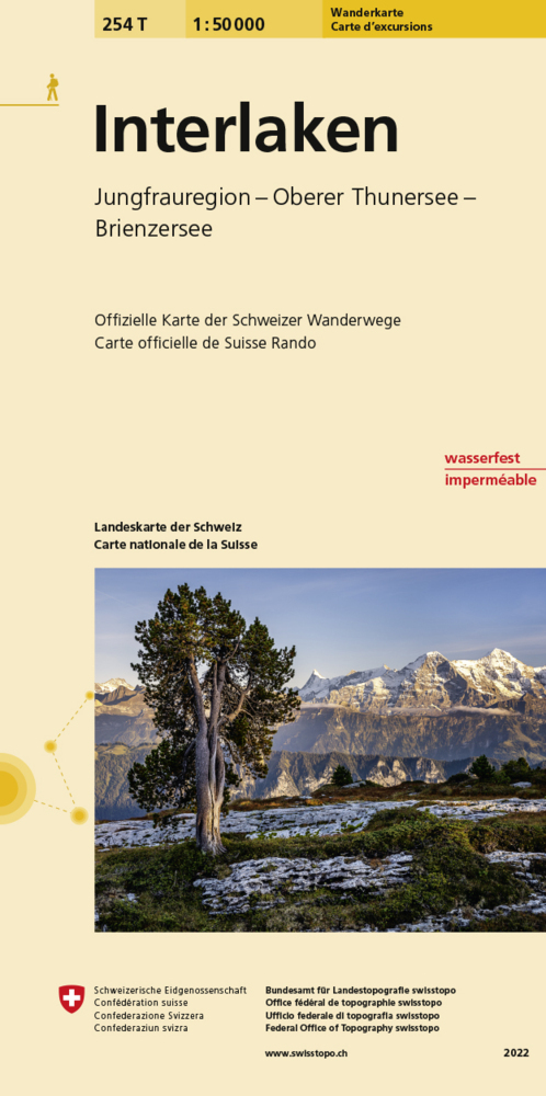 Online bestellen: Wandelkaart 254T Interlaken | Swisstopo