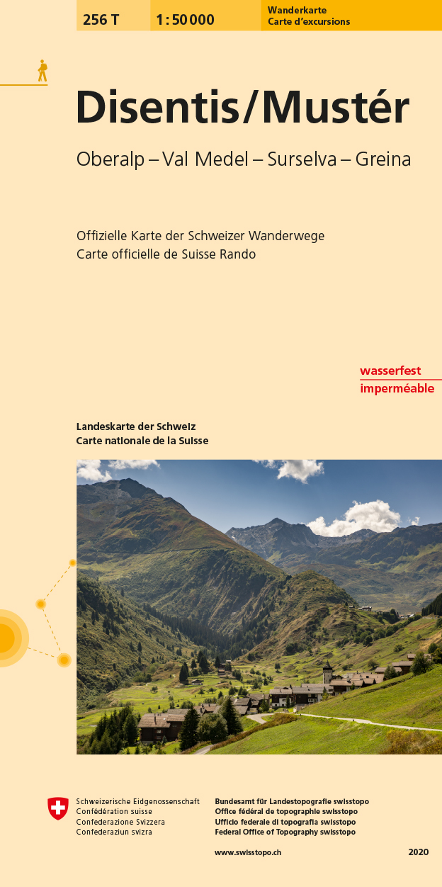 Online bestellen: Wandelkaart 256T Disentis/Mustér | Swisstopo
