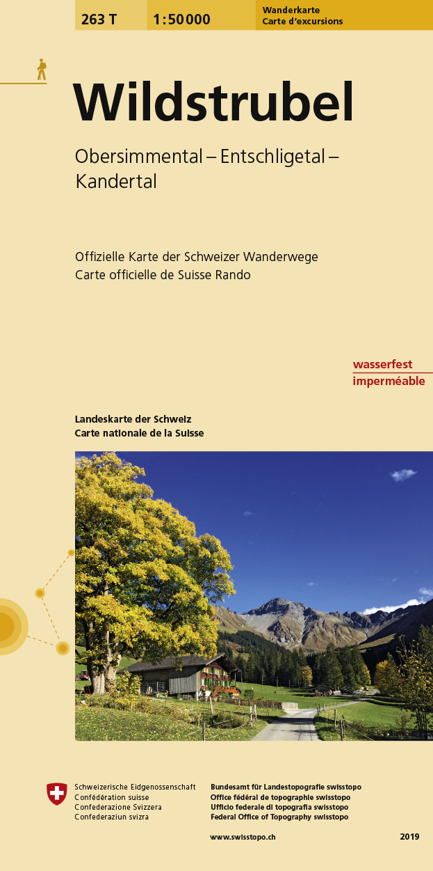 Online bestellen: Wandelkaart 263T Wildstrubel | Swisstopo