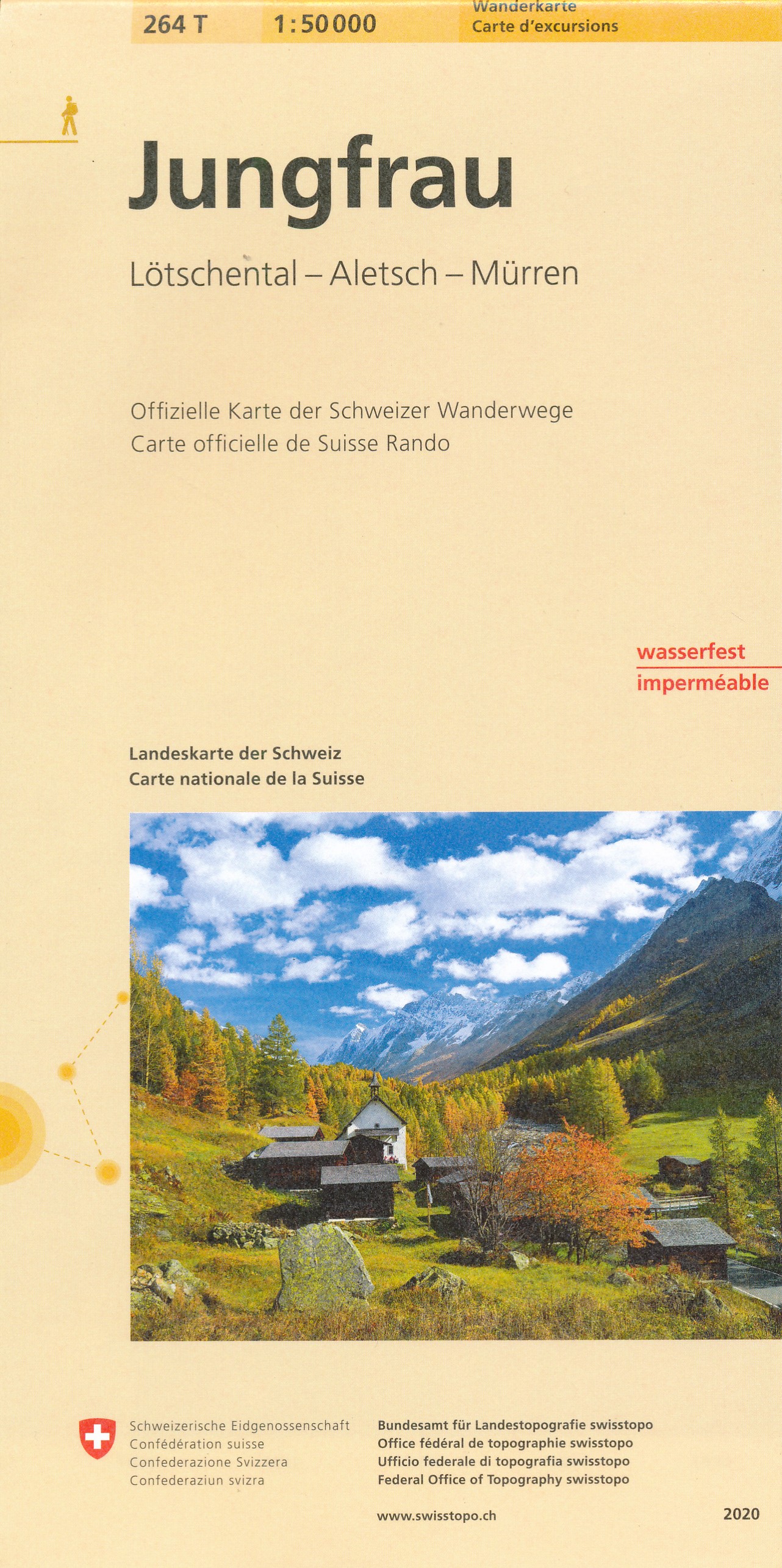 Online bestellen: Wandelkaart 264T Jungfrau | Swisstopo