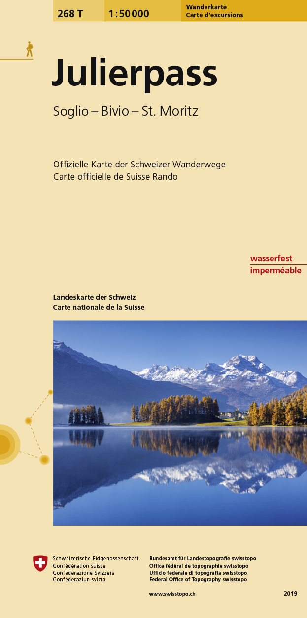 Online bestellen: Wandelkaart 268T Julierpass | Swisstopo