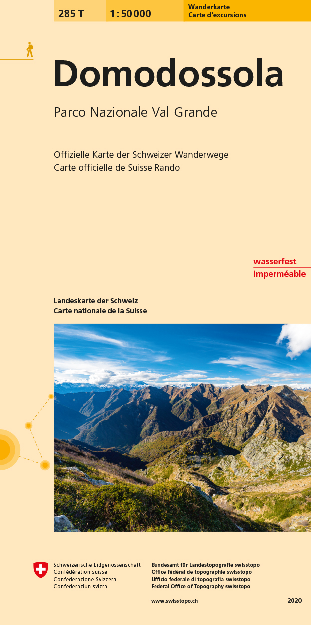 Online bestellen: Wandelkaart 285T Domodossola | Swisstopo