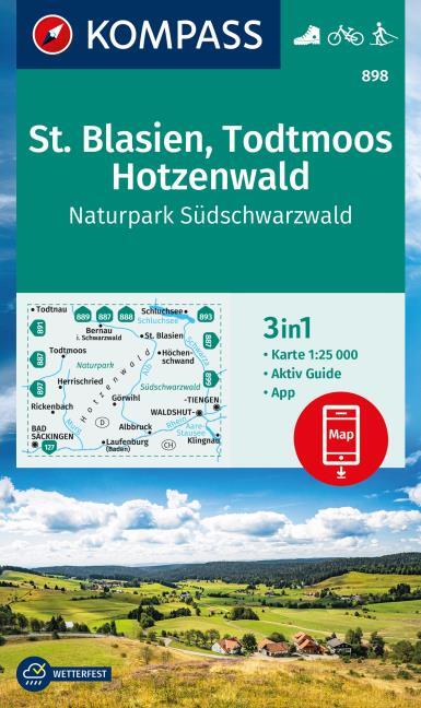 Online bestellen: Wandelkaart 898 St. Blasien - Todtmoos - Hotzenwald | Kompass