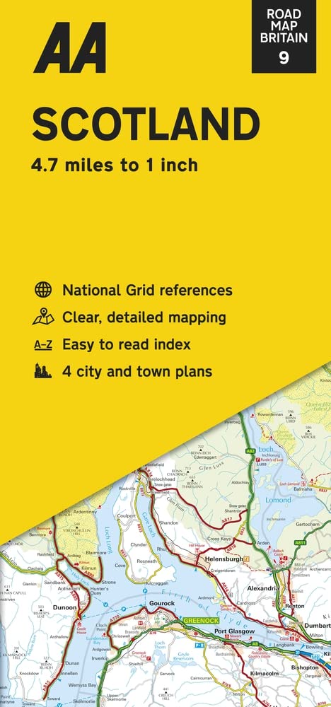 Online bestellen: Wegenkaart - landkaart 9 Road Map Britain Scotland - Schotland | AA Publishing