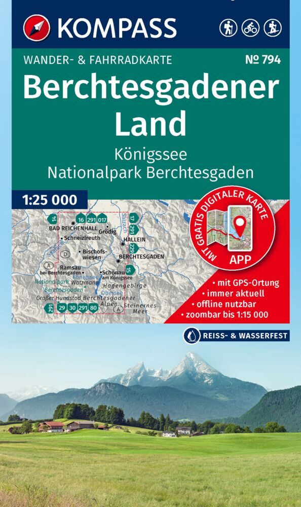 Wandelkaart 794 Berchtesgadener Land | Kompass