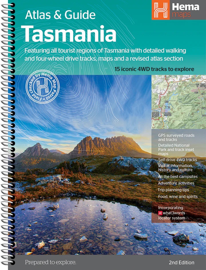 Online bestellen: Wegenatlas Tasmania atlas & guide - Tasmanië | Hema Maps