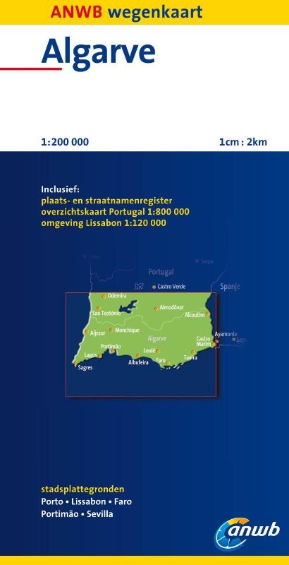 Wegenkaart - landkaart Algarve | ANWB | 
