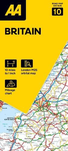 Online bestellen: Wegenkaart - landkaart 10 Road Map Britain Britain - Groot Brittannië | AA Publishing