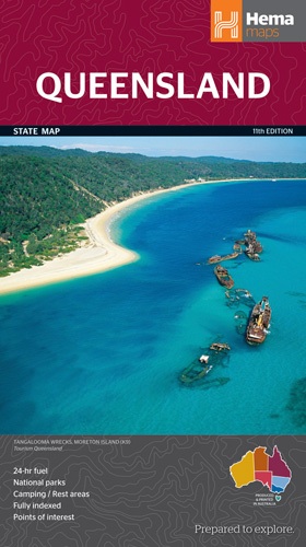 Landkaart - wegenkaart Queensland state map | Hema Maps |