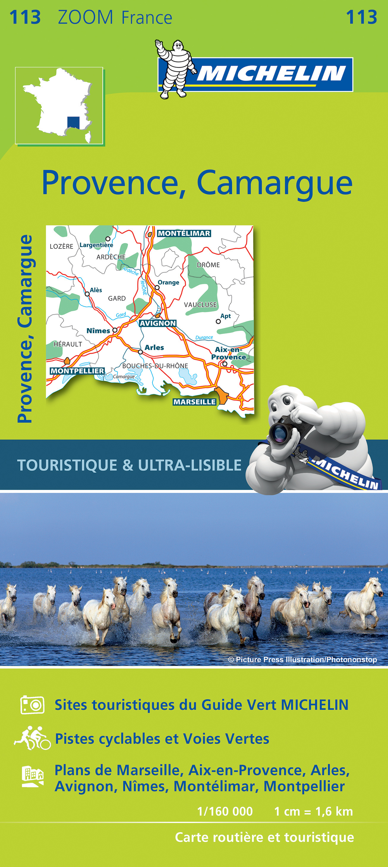 Online bestellen: Wegenkaart - landkaart 113 Camargue - Provence | Michelin