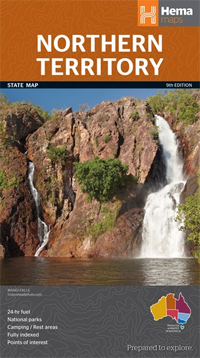 Landkaart - wegenkaart Northern Territory state map | Hema maps | 