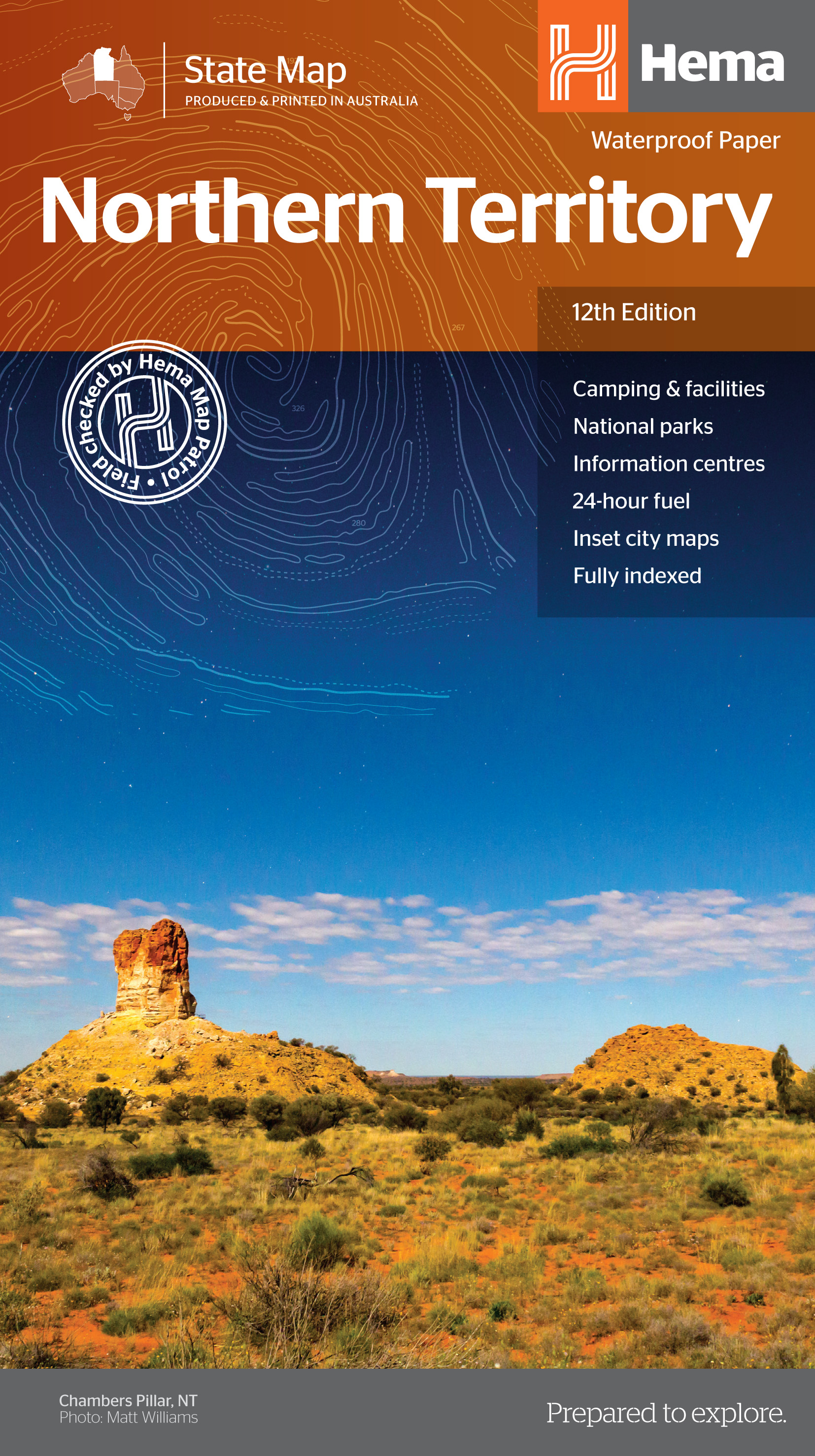 Wegenkaart – landkaart Northern Territory state map | Hema Maps