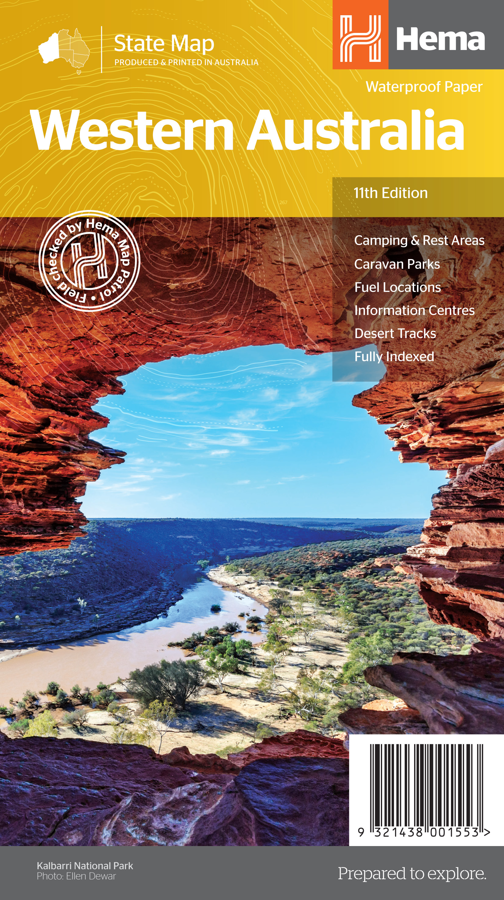 Wegenkaart – landkaart Western Australia state map | Hema Maps