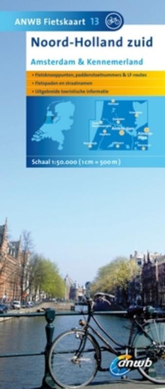 Fietskaart 13 Noord Holland zuid - Amsterdam en Kennemerland | ANWB |