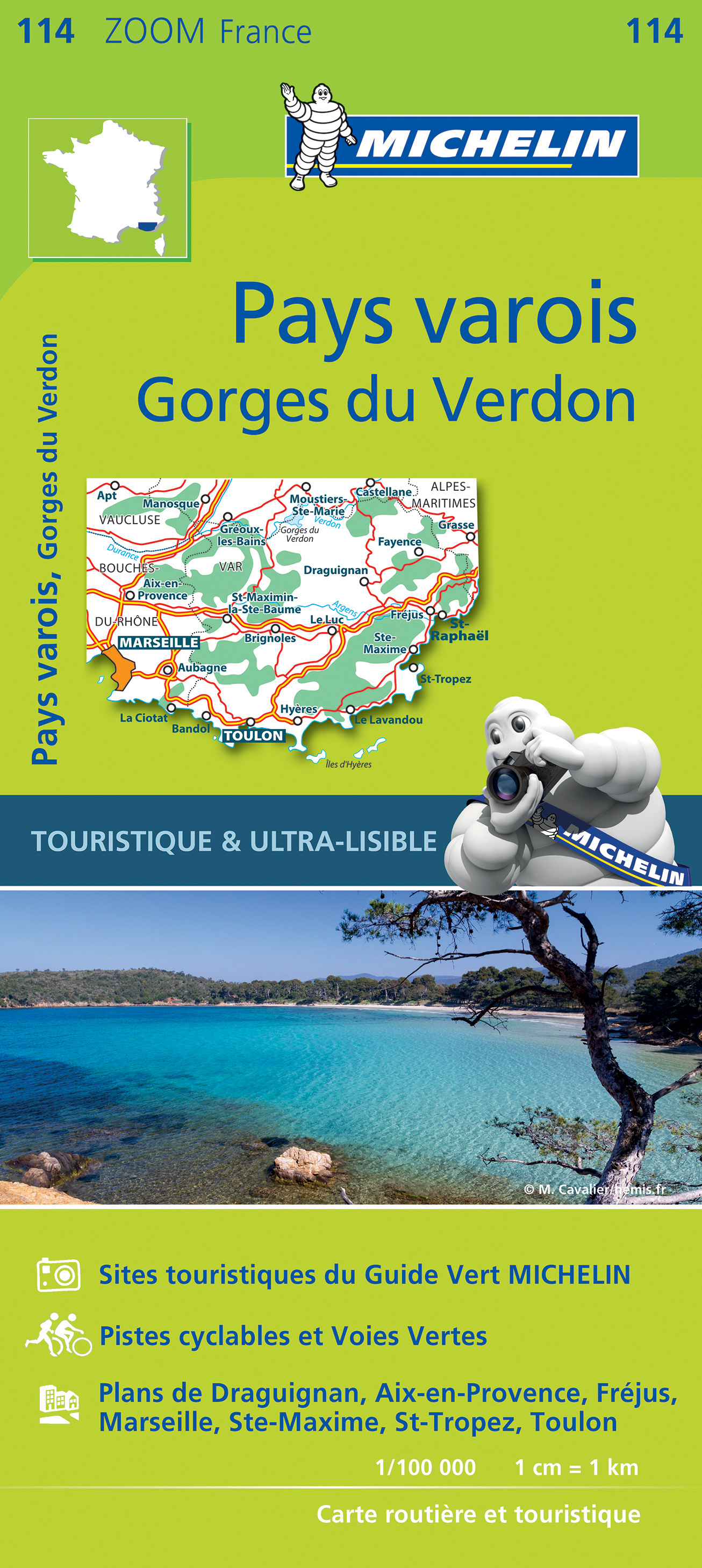 Online bestellen: Wegenkaart - landkaart 114 Pays Varois - Gorges de Verdon | Michelin