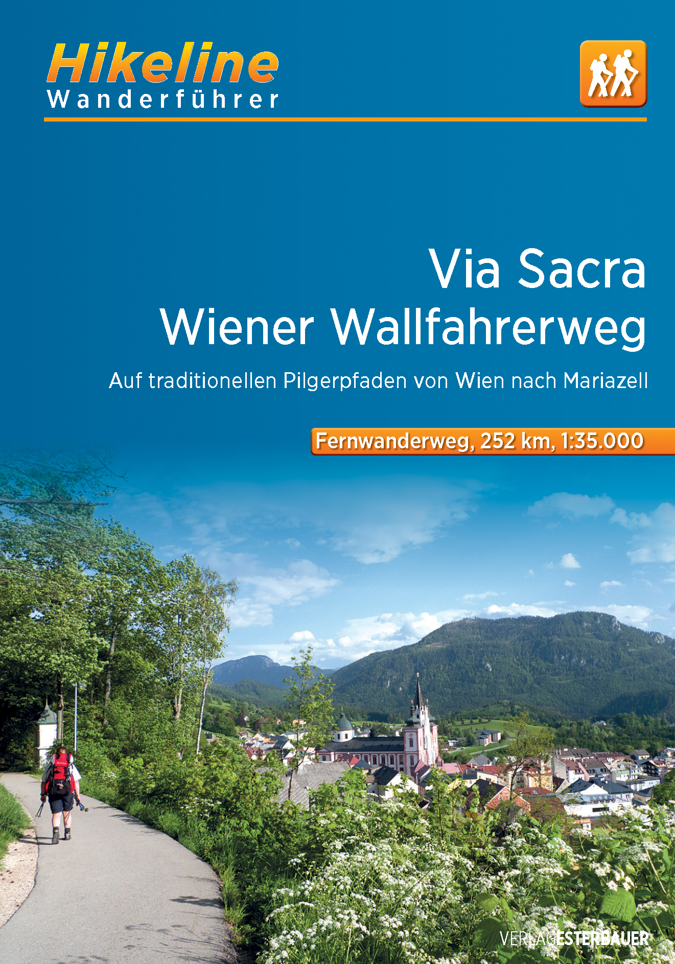 Online bestellen: Wandelgids - Pelgrimsroute Hikeline Via Sacra - Wiener Wallfahrerweg | Esterbauer