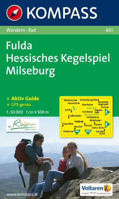 Online bestellen: Wandelkaart 461 Fulda - Hessisches Kegelspiel - Milseburg | Kompass