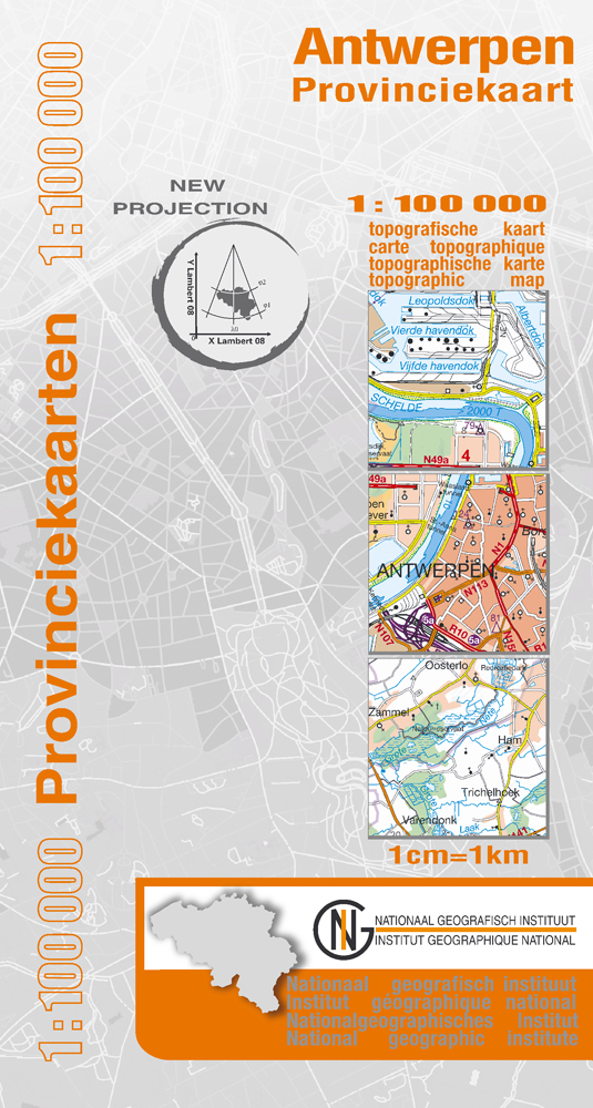 Online bestellen: Wegenkaart - landkaart Provinciekaart Antwerpen | NGI - Nationaal Geografisch Instituut