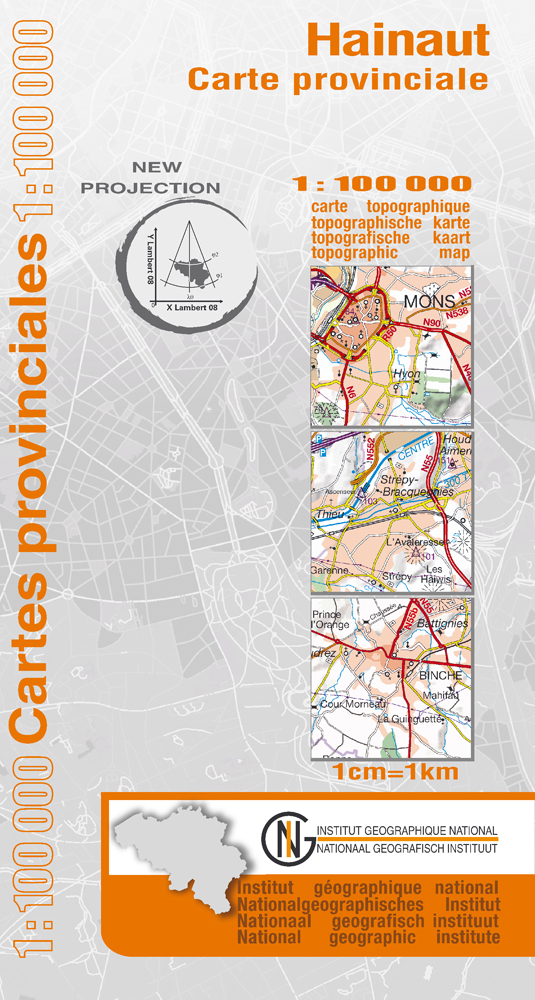 Online bestellen: Wegenkaart - landkaart Provinciekaart Henegouwen - Hainaut | NGI - Nationaal Geografisch Instituut
