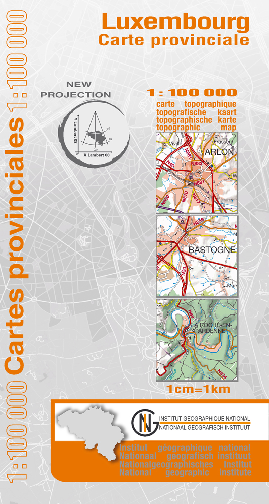 Online bestellen: Wegenkaart - landkaart Provinciekaart Luxemburg | NGI - Nationaal Geografisch Instituut