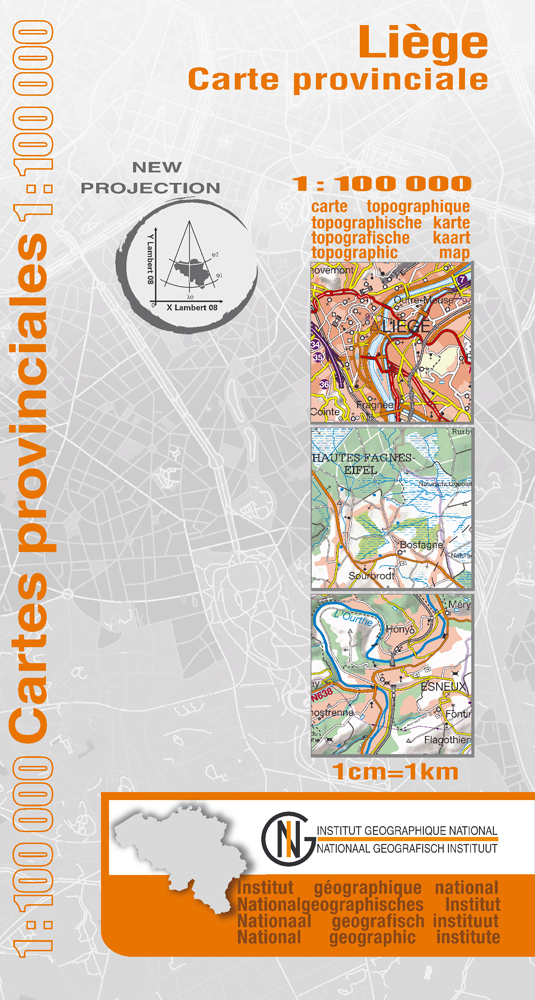 Online bestellen: Wegenkaart - landkaart Provinciekaart Luik - Liege | NGI - Nationaal Geografisch Instituut