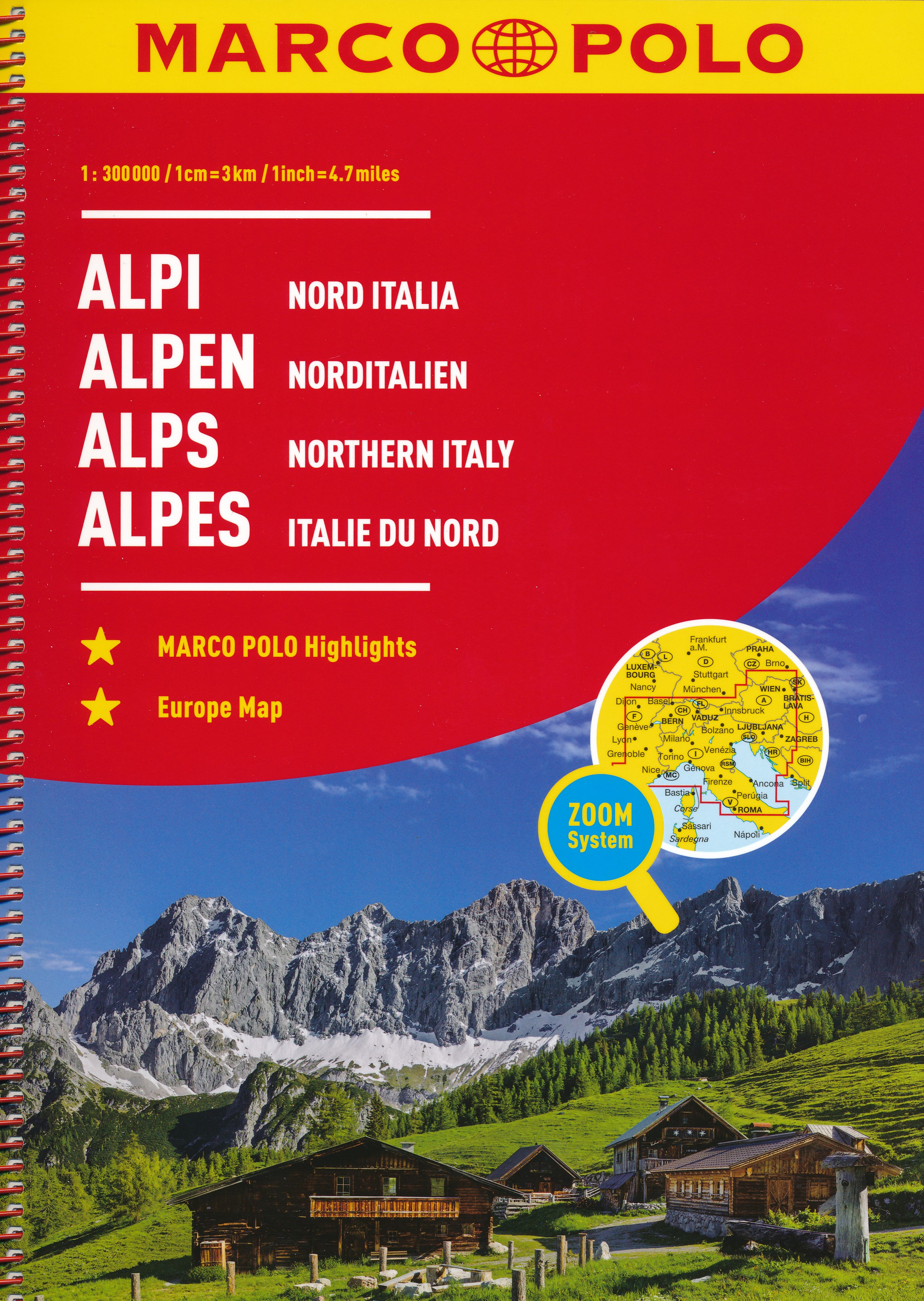 Online bestellen: Wegenatlas Alpen en Noord-Italië | Marco Polo